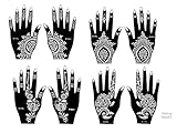 Henna Tattoo Schablonen - 8 Stück zur einmaligen Verwendung Set Henna 2