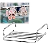 FBSHAD Edelstahl-Hängetrockner, Balkontrockner, Wandtrockner, Heizkörpertrockner, für den Innen- und Außenbereich, leichte Handtücher, Kleidung, Wäschebügel, verstellbare Arme, zusammenklappbarer