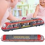 Zerodis Zug Spielzeug Simulation Metro Modell Alloy Sliding Diecast Metal Fahrzeuge Bildung kognitive Spielzeug Geburtstag 3 4 5 6 7 Jahre Kinder(rot)