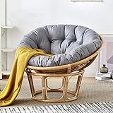 Verdicktes überfülltes rundes Papasansesselkissen, weiches und bequemes Sitzkissen für Papasansessel Hängesessel und Schaukel, Freizeitkissen für ultimative Entspannung