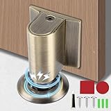 Magnetischer Türstopper Boden, 2025 Neuest Windwiderstand Magnetische Anziehung Stumm schalten Türstopper, Fensterstopper Türschließer Ohne Bohrent Selbstklebend Schwer Türhalter (Graues Kupfer)