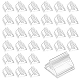 LXUEJIE 40 Stück Kartenständer Kunststoff, Klare Tischkartenhalter Kleiner Fotohalter für Visitenkarten Fotos Memos Party