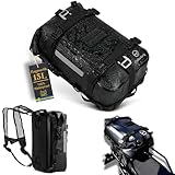 Odinsberg 15L Wasserdicht Hecktasche Motorrad Hecktasche Klein Satteltasche Motorrad Sissybar Tasche Motorrad Motorradtasche Seitentasche Gepäcktaschen Ragnarök 15L Gepäckrolle