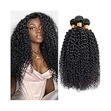 8-32 Zoll natürliche Farbe Doppel Schuss verworrene lockige Bündel brasilianische Echthaar-Extensions Hair Extensions(20inches)