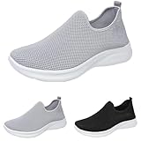 Damen OrthopäDische Schuhe Laufschuhe Sneaker Sportschuhe Mesh-Schuhe Slip On Walkingshcuhe Turnschuhe,Leichte Und Atmugnsaktive,Rutschfeste Sohle,Ohne SchnüRsenkel Freizeitschuhe,Fitness Jogger