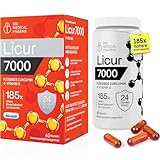 Kurkuma Kapseln mit Vitamin D3 – 185x höhere Bioverfügbarkeit – Hochdosiertes Mizellen Curcumin – 1 Kapsel täglich – entspricht 6.600 mg Kurkuma Pulver – Licur 7000 mit Vitamin D (2 Monatspackung)