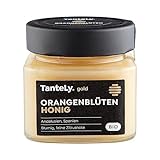 TanteLy Gold Bio Orangenblütenhonig | 275 g | Feincremiger, blumiger Geschmack mit Zitrusnote| Aus den Orangengärten Siziliens