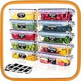 Hibisaws Frischhalteboxen 100% Luftdicht mit Deckel, 10 Stück à 1L, BPA-frei - Ideal für Gefrierfach, Kühlschrank, Mikrowelle & Lunchbox