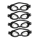 UPKOCH 4 Stück Mini Schwimm Brille Puppe Miniatur Schwimmbad Schwimmen doll Accessories Kinderspielzeug Mini-Schwimmbrille Mini-Brillenmodell Plastik Black