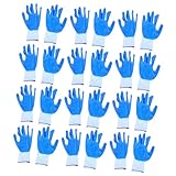 Veemoon 12 Paar Sicherheits Arbeitshandschuhe Bauhandschuhe Gartenhandschuhe Strapazierfähige Arbeitshandschuhe Für Gartenarbeit Schweißen Bau Bauernhof Ranch Blau