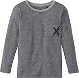 Schiesser Jungen Mix & Relax Shirt 1/1 Unisex Schlafanzugoberteil, Grau (Grau-Mel. 202), 98