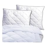 Schwar Textilien Kopfkissen Kissen Microfaser gesteppt antiallergisch Premium 80x80 cm 2 Stck