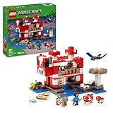LEGO Minecraft Das Pilzkuh-Haus, Bauspielzeug zum Videospiel, Modell im Pilzland mit Minifiguren, Steve und weitere Charaktere, Spielset für Jungen und Mädchen ab 8 Jahren 21270