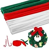 120 Teiliges Pfeifenreiniger-Set, 3 Farben, Pfeifenreiniger zum Basteln, Chenille-Stiele, Pfeifen-Bastelbedarf für die Blumenherstellung, Diy-Weihnachten, Halloween-Basteldekorationen für Zuhause