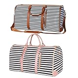 Reisetasche, Sporttasche, Turnbeutel, Reisetasche mit Schuhfach, Sporttasche, Tragetasche für Herren und Damen, Reisetasche, Seesack, Übernachtungstasche, Reisetasche, Sport, Schwarz und Rosa