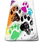 Saunatuch Buntes Pfotenprinzessin auf a weiß Abdruck Muster Praktischem Badetuch Premium Duschtücher für Hotel Strand Damen 40X70cm