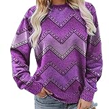 MODSGUE Loses Langarm-Sweatshirt mit modischem Damen-Print Herrenpullover