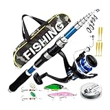 Angelrute Und Mühle Kombination,Angelrutenset Für Erwachsene | Outdoor-Sportausrüstung Spinnern Mit Tragetasche Für Plötze Forelle Wels Erwachsene Anfänger