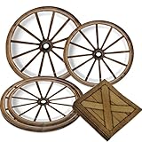BACH AND BOOZY Vintage Dekorationen für Westernpartys Wagenrad-Teller Servietten Rodeo Wildwest Geschirr für Country Cowboy Partys 20 Gäste