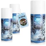 com-four® 3X Kunstschnee - Spraydose mit Dekoschnee - Schneespray zum Dekorieren zu Weihnachten (03 Stück - 150ml/Schnee)