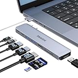 USB C Hub Adapter für MacBook Pro Air, Mac Multiport Adapter, 8 in 2 MacBook Zubehör Dongle mit 4K HDMI, Thunderbolt 3, USB C/A Ports, SD/TF Kartenleser für M3 M2 M1 2025–2018 13' 14' 15' 16'