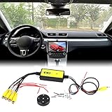 Jadeshay Video Umschalter Auto, Auto Video Umschalter Konverter 4 Eingänge 1 Ausgang Auto Videosignal Umschalter, Video Splitter, Autoteile