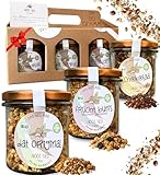 Nööt Tied - BIO Müsli Probier Set ohne Zucker | 3x Knuspriges Proteinmüsli mit Nüssen & Saaten | Getreidefreies Low Carb Knuspermüsli | Premium Muesli | Protein Granola aus Deutschland (3x150 g)
