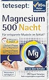 tetesept Magnesium 500 Nacht – Nahrungsergänzungsmittel mit hochdosiertem Magnesium – entspannte Muskeln im Schlaf mit Magnesium Tabletten – 1 x 30 Tabletten