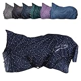 RL24 - Outdoordecke 600D IRHSuper-Dry Stardust von Imperial Riding – als Regendecke, Übergangsdecke & Winterdecke – wasserdichte Weidedecke mit Füllung – Pferdedecke in Black – 135cm (50g)
