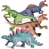 GizmoVine Groß Dinosaurier Spielzeug, 31cm Dinosaurier Figuren, Dinosaurier Spielzeug Figuren mit Realistische Dinosaurier Klang, Weich Jumbo Dinos, 4 Stück Dinosaurier Set für Jungen Mädchen Kinder