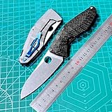 Klappmesser kohlefaser Taschenmesser klein leicht titan metall, s90v carbon fiber, EDC Outdoormesser, multi tool survival, tragbare camping messer, Jagd einhandmesser, scharfes stahl messer neck knife