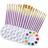 1 Set professionelle Nylon-Haarpinsel für Aquarell, Acryl, Gouache, Detaillierung, Kunstbedarf, Künstler, Studenten, Nylonhaarmalpinsel, Acrylkünstler