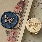 Wachs Siegel Stempel 3D-Prägung mit Messingkopf Holzgriff Vintage-Stil Siegelstempel Für Umschläge Hochzeitseinladungen Geschenkverpackungen DIY