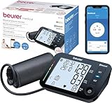 Beurer BM 54 Oberarm-Blutdruckmessgerät, klinisch validiert, XL-Display, App-Anbindung mit zertifiziertem Datenschutz, Arrhythmie-Erkennung, Manschette für Oberarme von 22-44 cm