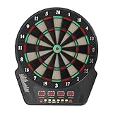Donened - Dartscheibe Elektronisch, E-Darts mit 6 Pfeile & 24 Dartköpfe, Dartboard mit bis zu 16 Spieler, LED-Anzeigen, Elektronische Dartscheibe für Partys und Spieleabende