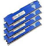 DDR3 32GB Kit (8GBx4) Desktop RAM 1866MHz PC3-14900 UDIMM Non-ECC Unbuffered 1.5V 2Rx8 Dual Rank 240 Pin CL13 PC Computer Memory Upgrade Module Arbeitsspeicher Kit (Blau)