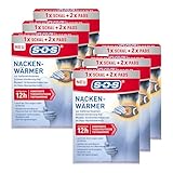 SOS Nackenwärmer (6x Schal & 2 Pads) – Effektive Schmerzlinderung mit 12 Stunden Tiefenwärme – Wärmeauflage gegen Schmerzen im Hals-& Nackenbereich oder Muskelverspannungen