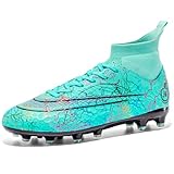 Biayphyne Fussballschuhe Kunstrasen Herren Hallenschuhe Fussball Turf Fußballschuhe Für Jungen Indoor AG FG TF Trainingsschuhe Outdoor (068 Grün AG 42)