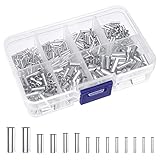 VOCIBO® 600 Stk Adernendhülsen Sortiment, Aderendhülsen Unisoliert, Aderendhülsen set 0.5-6.0mm², Geeignet für Drahtverbindungen oder Elektrische Spleißungen., Kupfer