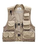 Outdoor-Weste Sommer Anglerweste Superleichte Atmungsaktive Netzweste für Fotografie und Wandern Mutil-Tasche Damen Herren