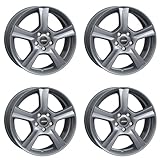 4x AUTEC Felgen Alufelgen IONIK 7.0x17 ET51 5x100 Mystik Silber kompatibel mit Skoda Fabia