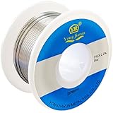 Retoo 50g Lötzinn mit Flussmittel 1mm mit Bleifreies Lot und Kolophonium Kern, Sn99 Cu0,7, Löt draft zum Heimwerken und Elektrolöten, Elektronik Lötdraht auf Rolle, Spule Löt-Zinn, Draht Lötmittel