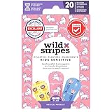 Wild Stripes Kinderpflaster Set I Fingerpflaster I Kids Fantasy I Pflaster Kinder Hautfreundlich I Wasserdichte Pflaster Wasserresistent I Wundpflaster 24h Schutz I Fantasy-Designs I 20 Stück