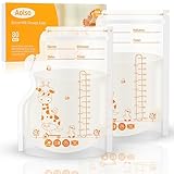 Aolso 80 Beutel Muttermilchbeutel, 250 ml, BPA-freie Muttermilch-Aufbewahrungsbeutel zum Stillen, Muttermilch Aufbewahrung Bag für Muttermilch, gefrierbare, auslaufsichere Milchbeutel, platzsparend