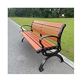 LJHFG63KUYT Terrassenmöbel Wider Aluminum Alloy Park Outdoor Bench Outdoor Leisure with Backrest Bench für Außenbereiche(Mittel)