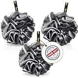 lampox - Badeschwamm [3er Pack] Duschschwamm, Peelinghandschuh, Badebürste, Peeling schwamm, Luffa schwamm, Schwamm, Peeling Körper, Körperpeeling, Waschlappen, Rückenbürste, Massage, (Mix A)