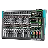 Depusheng PA12 Professioneller 12 Kanal Mixer DJ Controller mit 256 DSP Effekten Bluetooth Eingang USB Player 48V Phantomspeisung