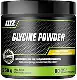 Glycin Pulver 250g - 3000 mg Glycin mit Vitamin B6-80 Portionen - Zitronengeschmack - für die nächtliche Einnahme - Nahrungsergänzung von MZ