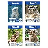 Pelikan Zeichenblock, C4, 20 Blatt weißes Papier, Deckblatt mit Tiermotiven, 1 Stück (Motive sortiert - keine Auswahl möglich)