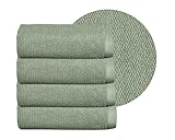 BEAUTEX Handtuch-Set Premium Frottier Sets Made in Europe, 100% Baumwolle 550g/m², Oeko-TEX Zertifiziert (Set: 4 Gästetücher - 30x50 cm in Eisberg-grün)
